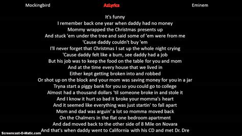 Eminem – Mockingbird Lyrics